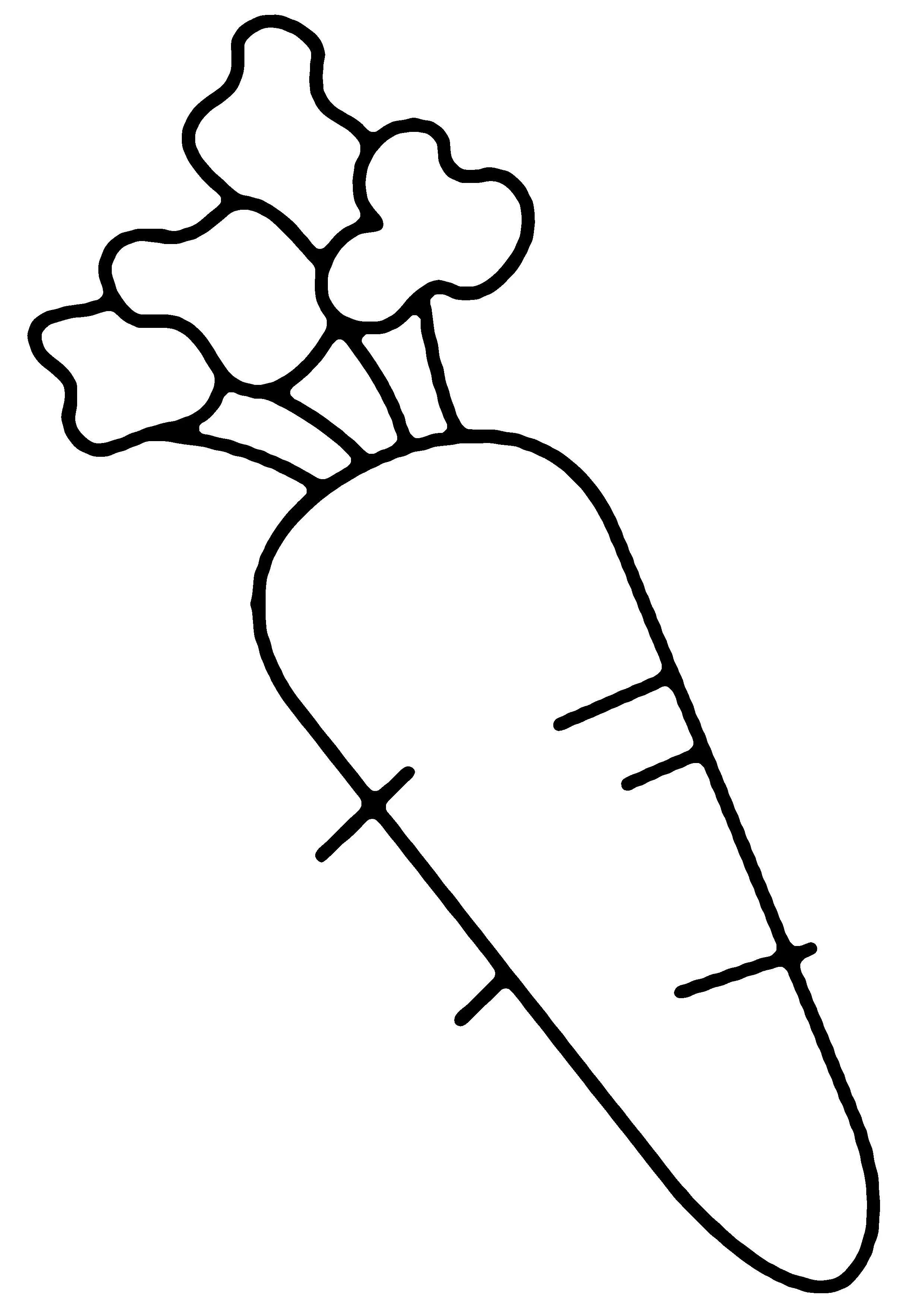Coloriage Carotte Simple Et Facile - Carotte à imprimer