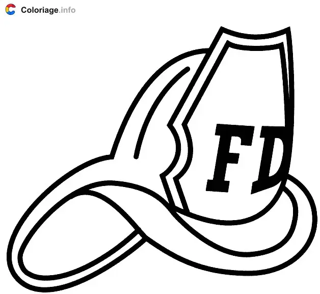 Firefighter Helmet coloring page to print