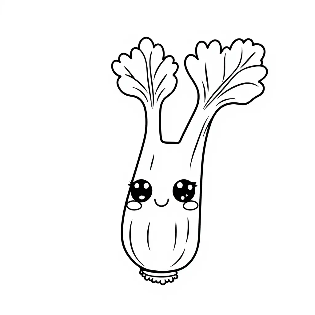 Coloriage Celeri Maternelle Légumes - Legumes à imprimer