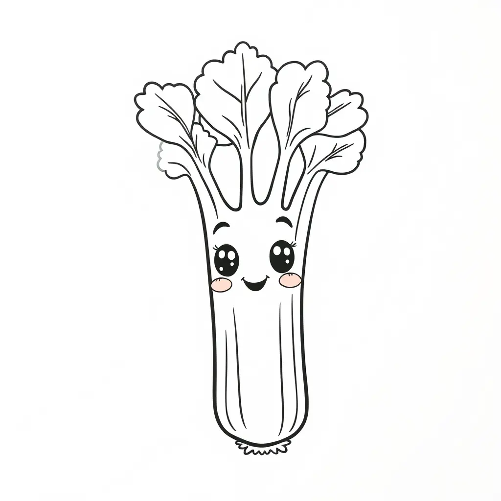 Coloriage Céleri mignon à colorier - Legumes à imprimer