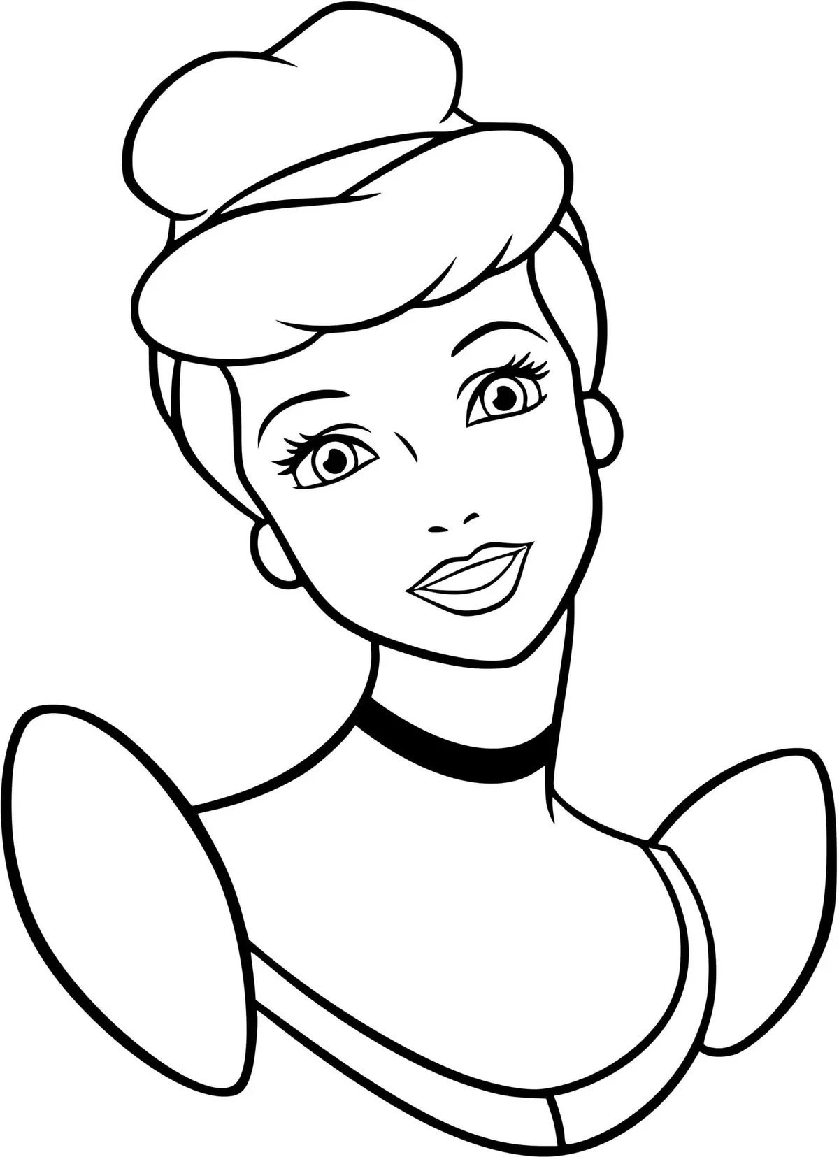 Coloriage Cendrillon - Princesse à imprimer