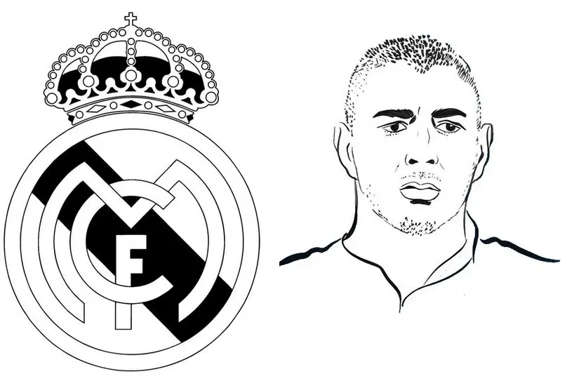 Karim Benzema Real Madrid Champions League 2020 coloring page to print