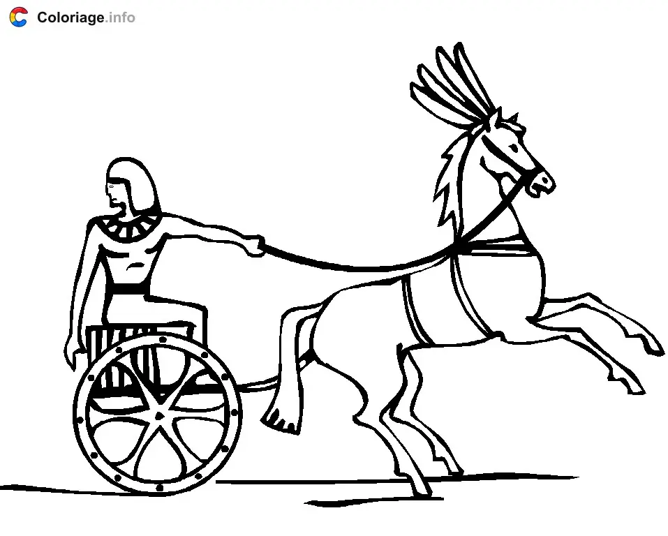 Egyptian Chariot coloring page to print