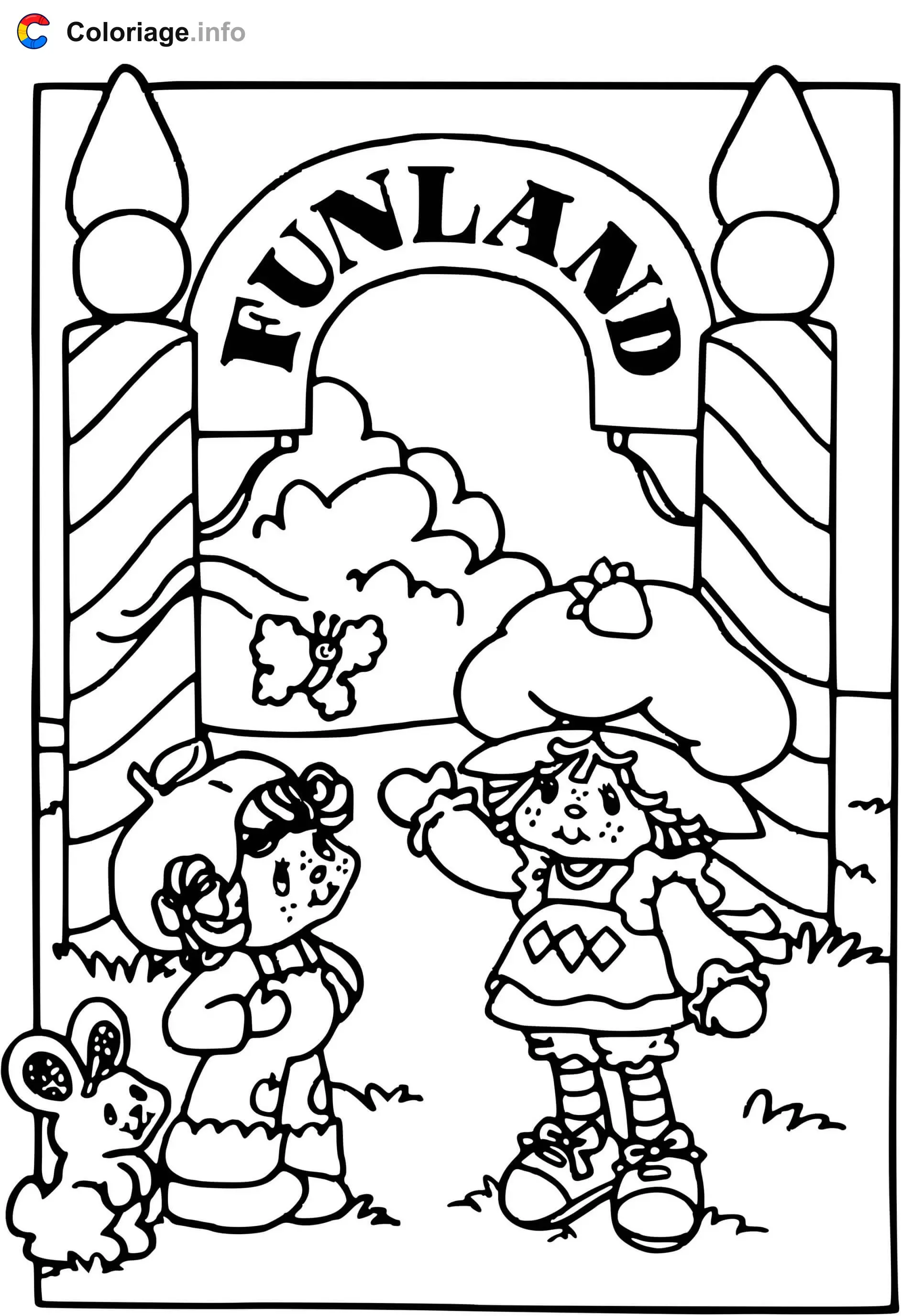 Charlotte aux fraises à Funland coloring page to print