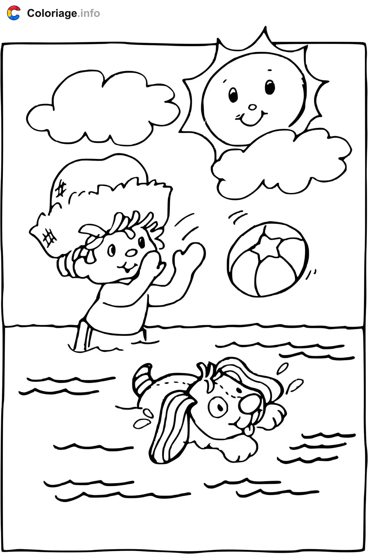Strawberry Shortcake in the Water coloring page to print