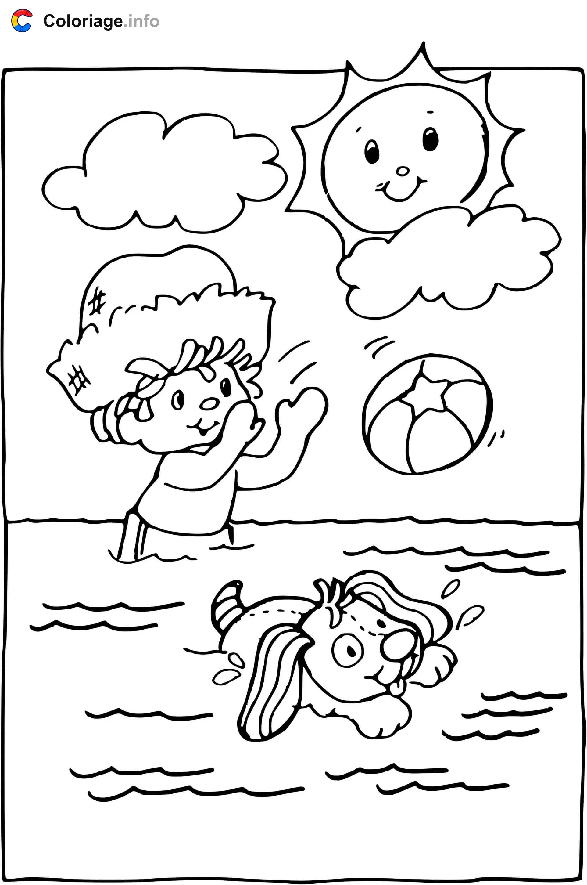 Strawberry Shortcake in the Water coloring page to print