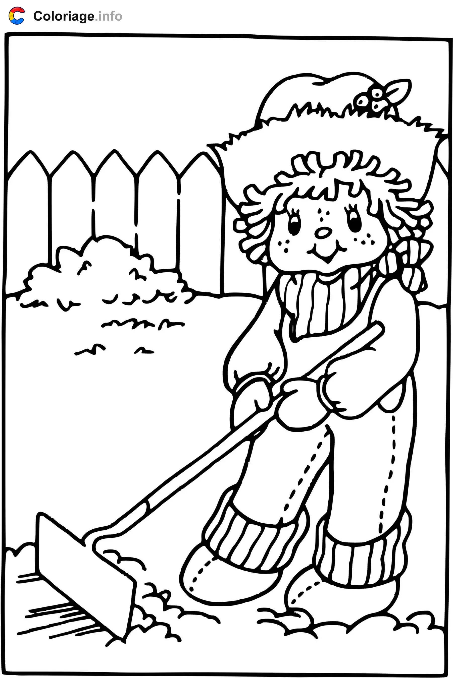 Strawberry Shortcake Gardening coloring page to print