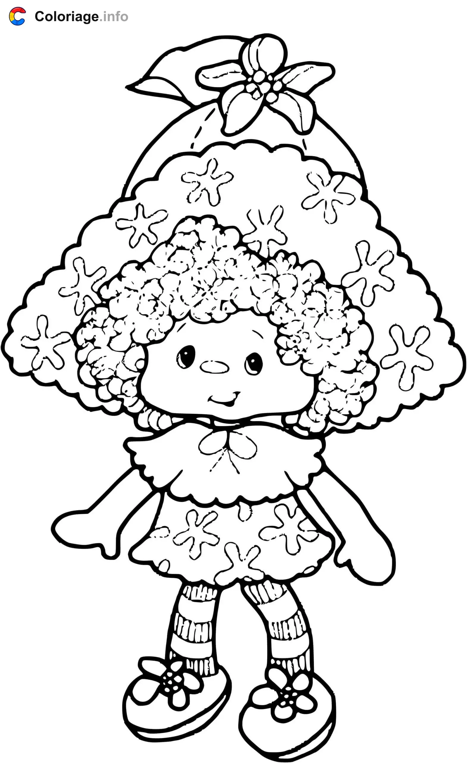 Strawberry Shortcake Doll coloring page to print