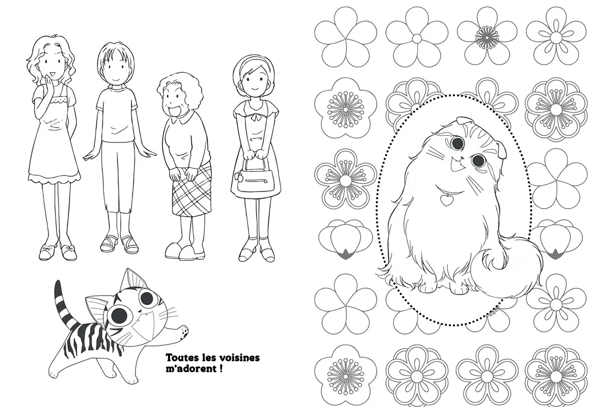 Coloriage Chat Chi Ze Colorie Tous Les Voisins - Chat à imprimer