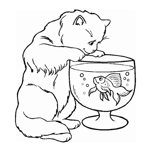 Coloriage Chat Noir - Chat à imprimer
