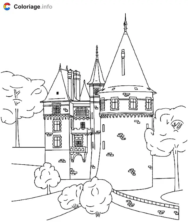 Coloriage Château fort - Château fort à imprimer