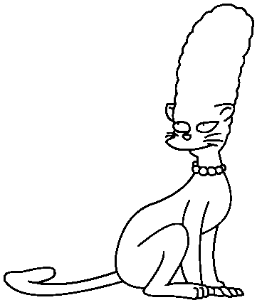 Coloriage Chatte Marge - Simpson à imprimer