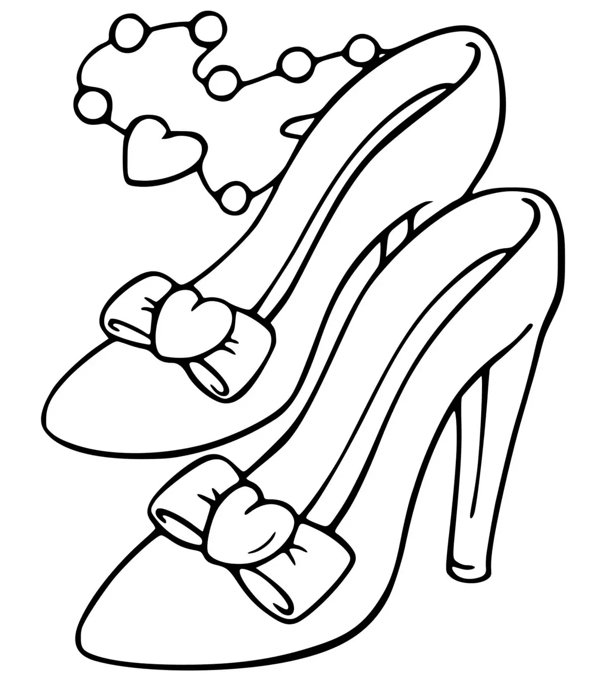 Coloriage Chaussure De Princesse - Princesse à imprimer