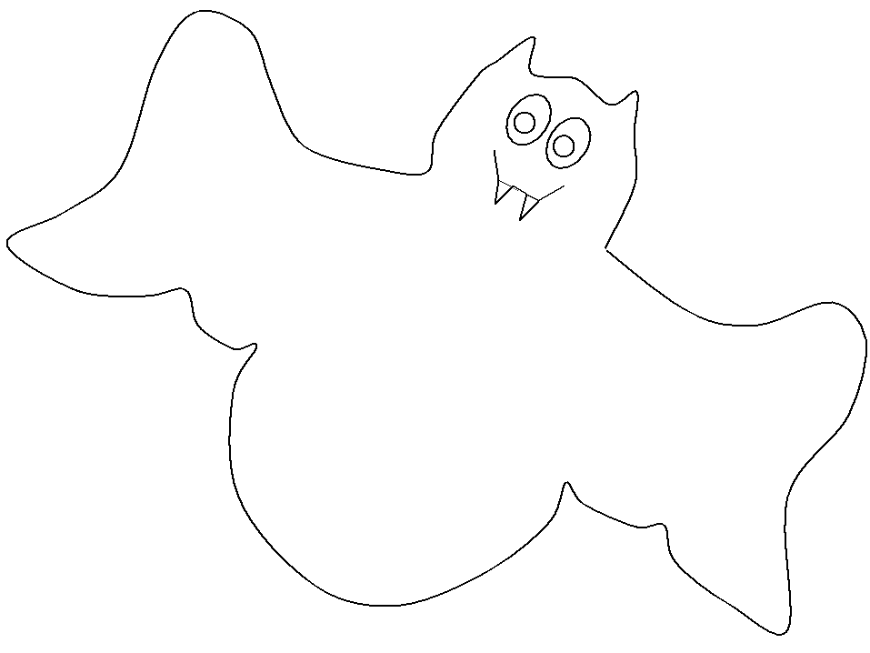 Coloriage Chauve Souris Fantôme - Halloween chauve souris à imprimer