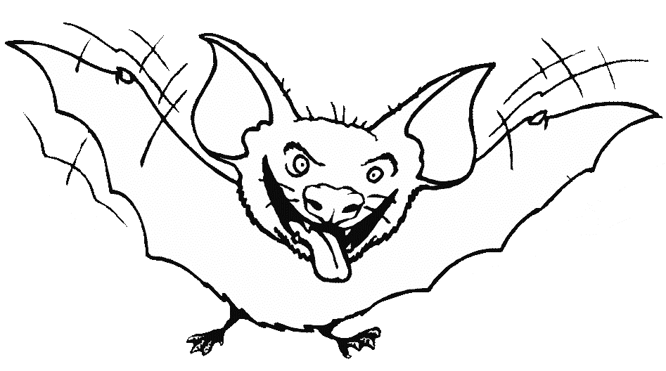 Coloriage Chauve Souris Qui Tire A Langue - Halloween chauve souris à imprimer