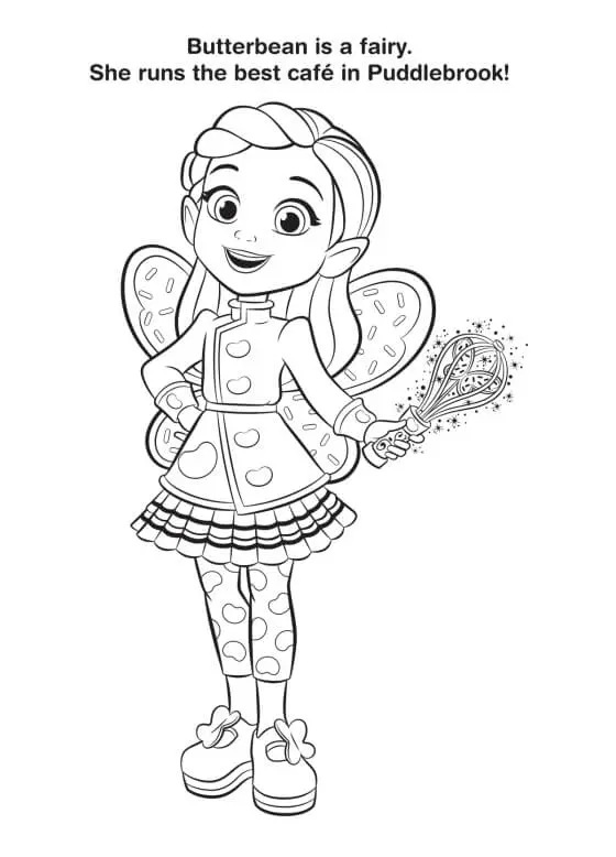 Coloriage Chef Cuisine Butterbean Café Enchanté - Butterbean's Café enchanté à imprimer