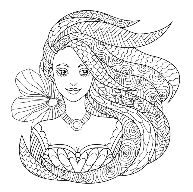Coloriage Chevelure Fille 10 Ans 12 Ans - Fille à imprimer
