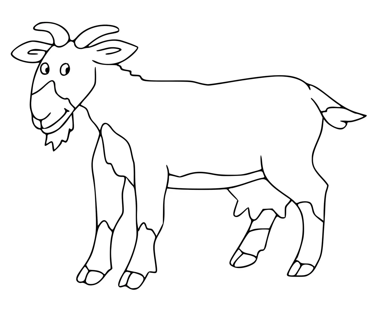 Goat coloring page to print