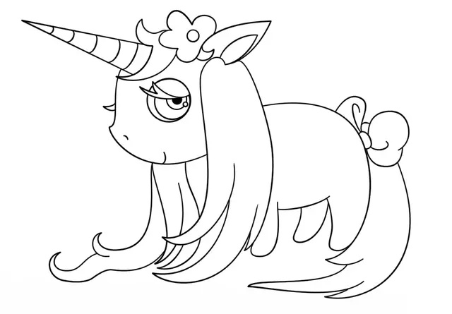 Coloriage Chibi Licorne - Licorne à imprimer