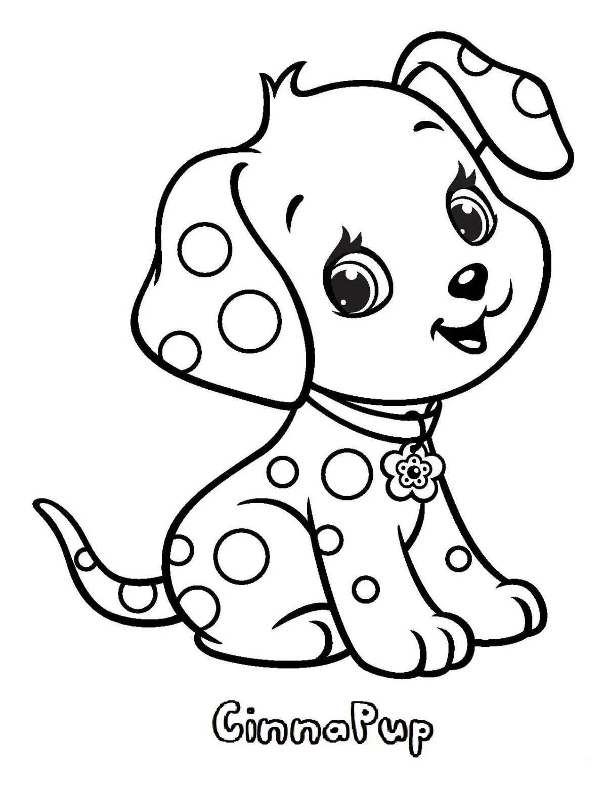 Cinnapup and Fraisinette Dog from Strawberry Shortcake coloring page to print