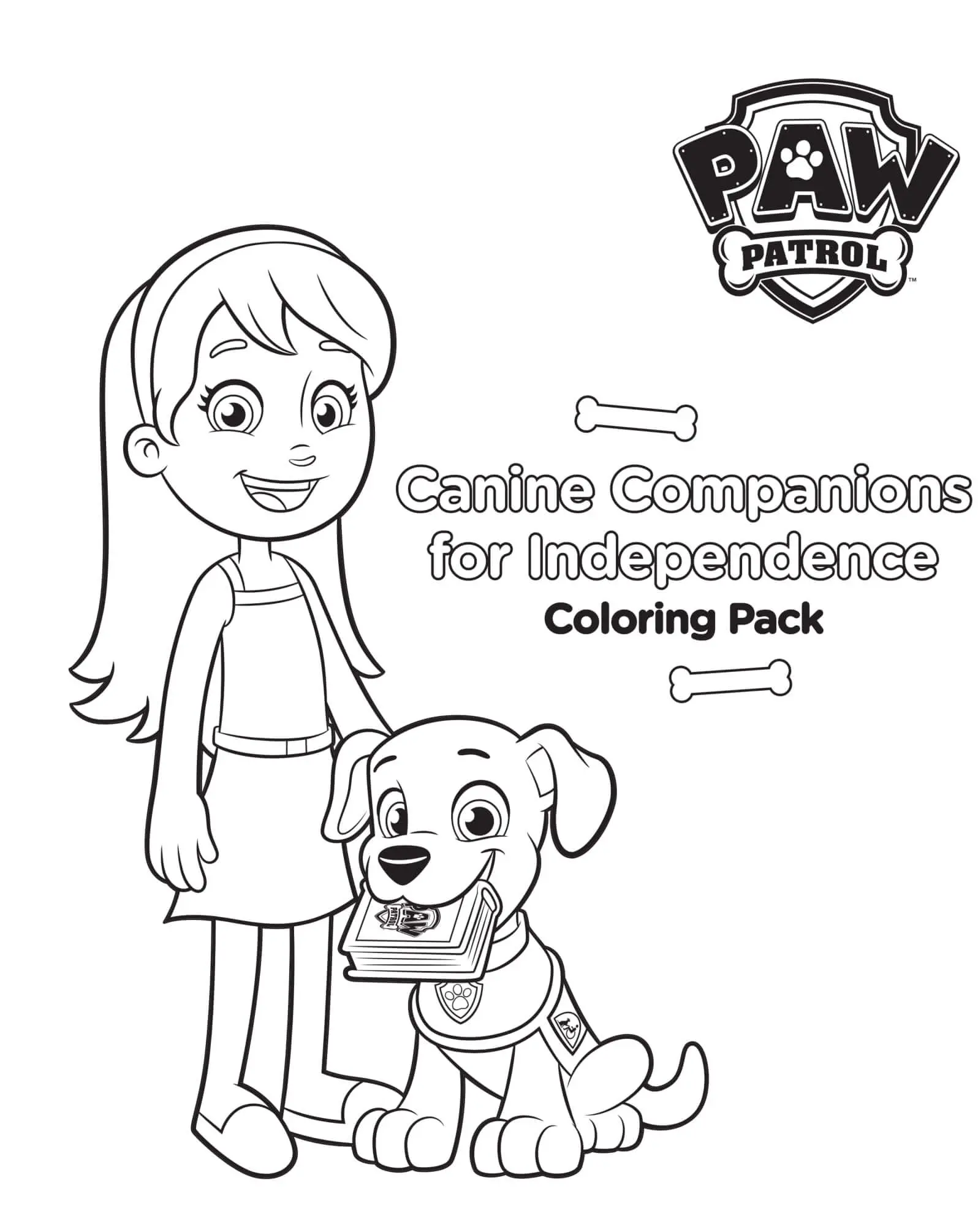 Coloriage Chien De Compagnons Pour L'indépendance - Pat patrouille à imprimer