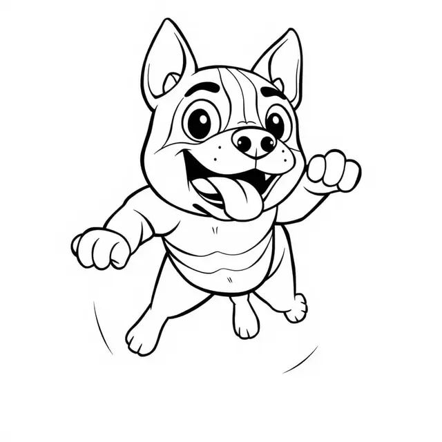 Muscular Staffordshire Bull Terrier coloring page to print