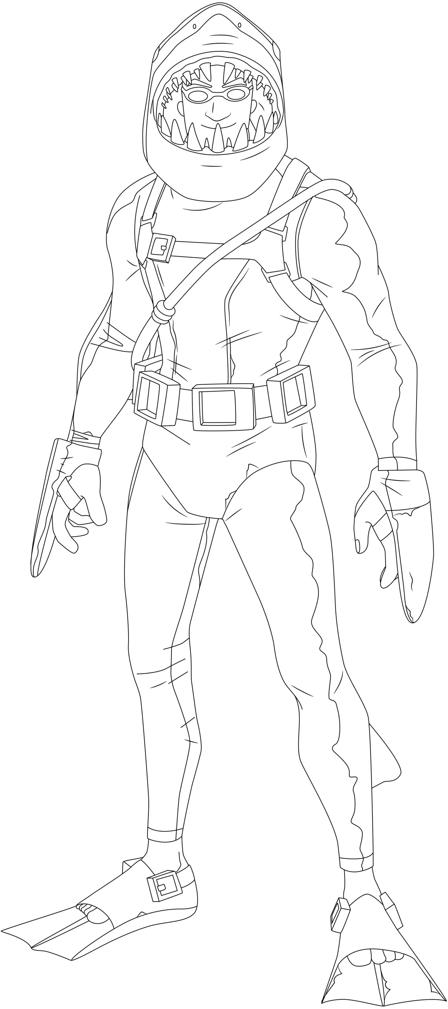 Coloriage Chomp Sr Fortnite Skin Hd - Fortnite à imprimer