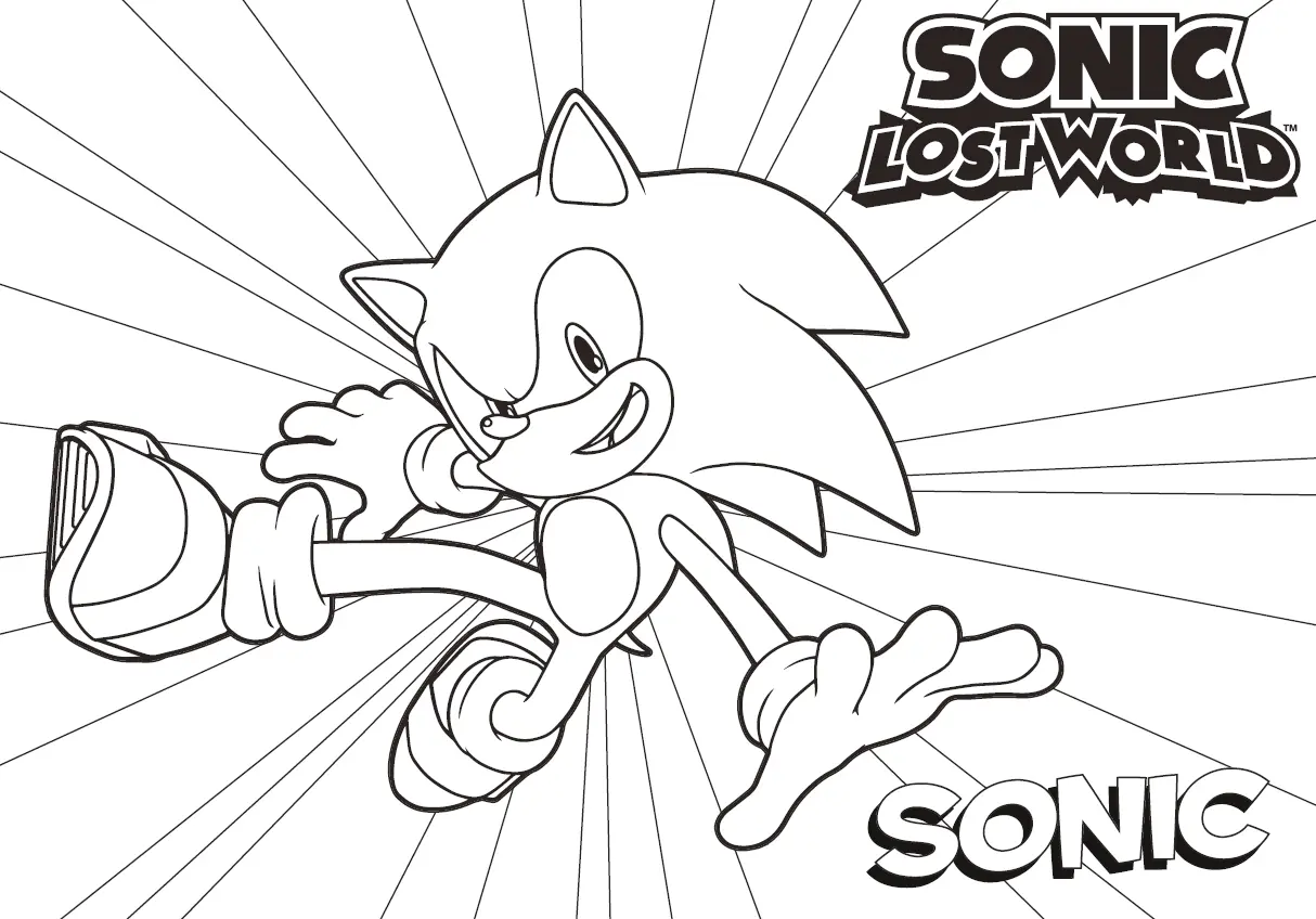 Coloriage Classic Sonic Lost World - Sonic à imprimer