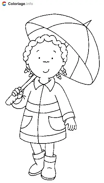Caillou's Sister Clementine Explores Nature coloring page to print