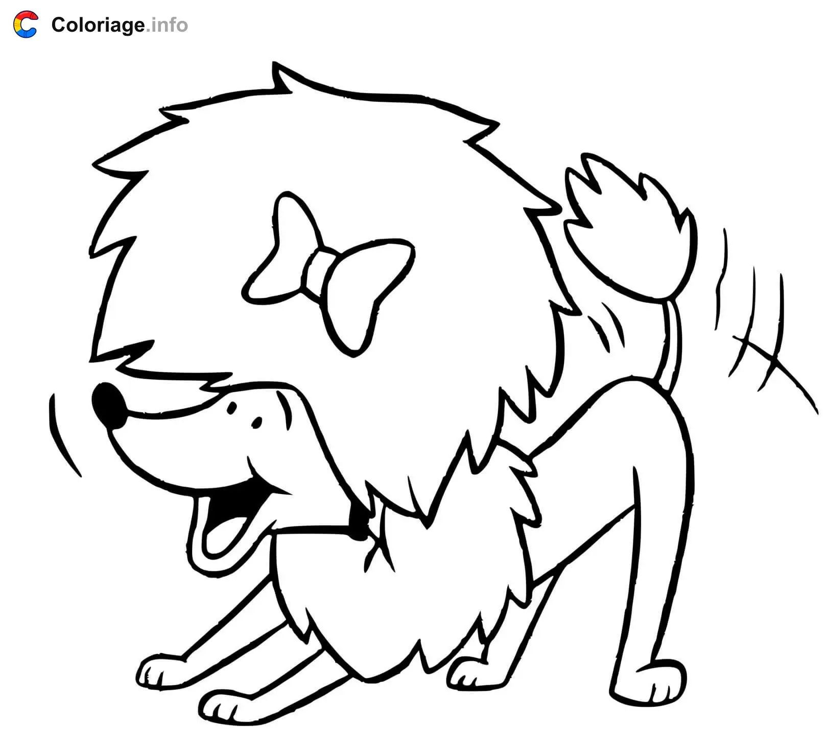 Cleo the Purple Puppy coloring page to print