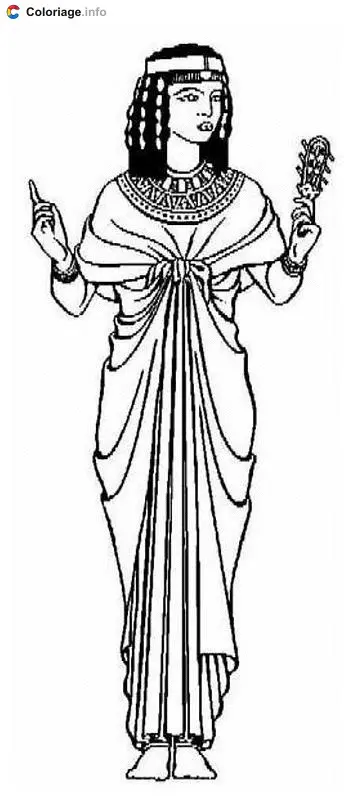 Egyptian Cleopatra coloring page to print