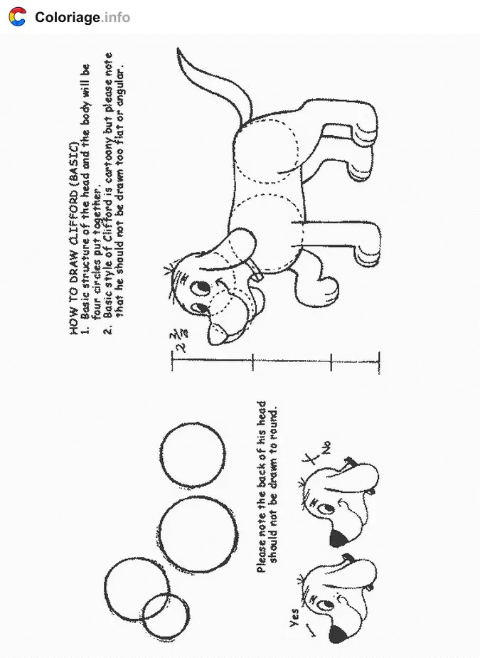 Clifford Playing with Friends coloring page to print