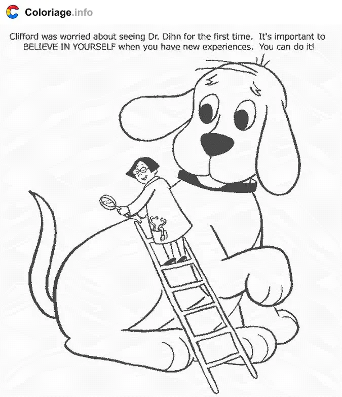 Clifford and Friends coloring page to print