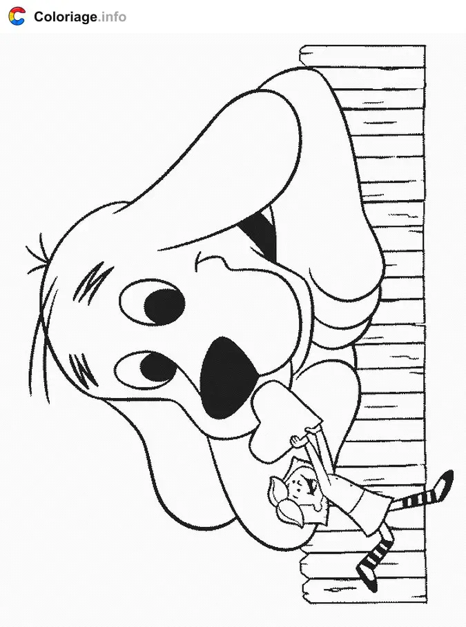 Clifford and Friends Playing Together coloring page to print