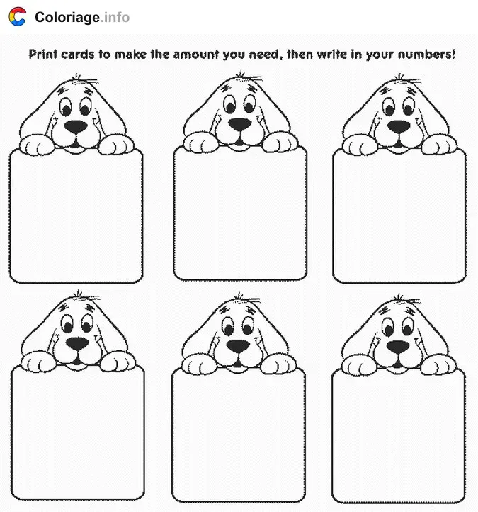 Clifford and Emily Elizabeth Playing coloring page to print