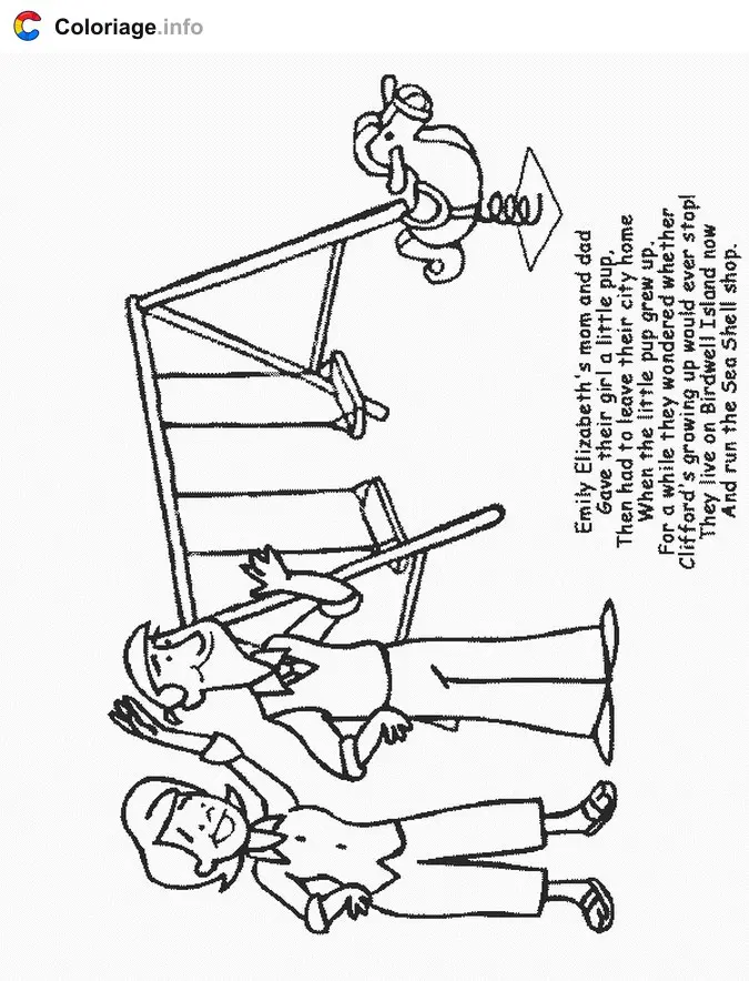 Clifford and His Friends coloring page to print
