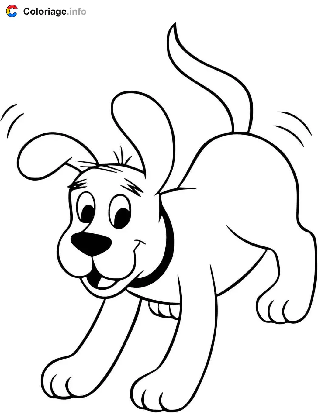 Clifford the Big Red Dog coloring page to print