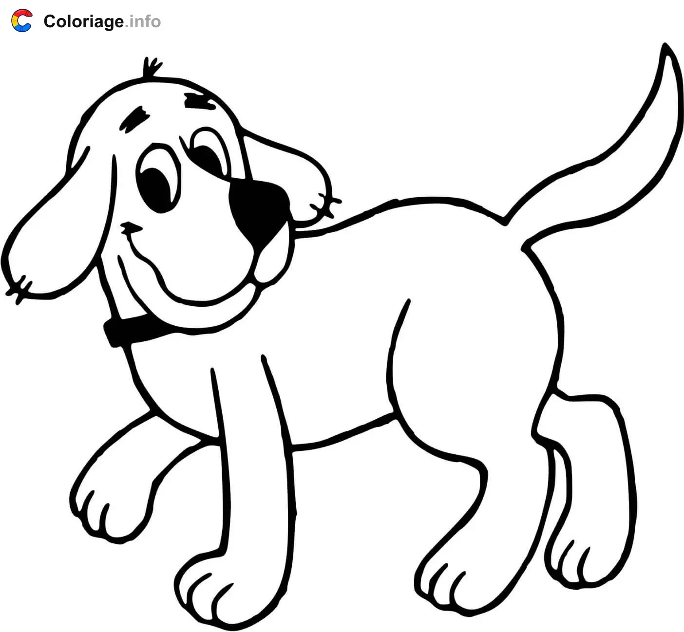 Clifford the Big Red Dog Helping His Friends coloring page to print