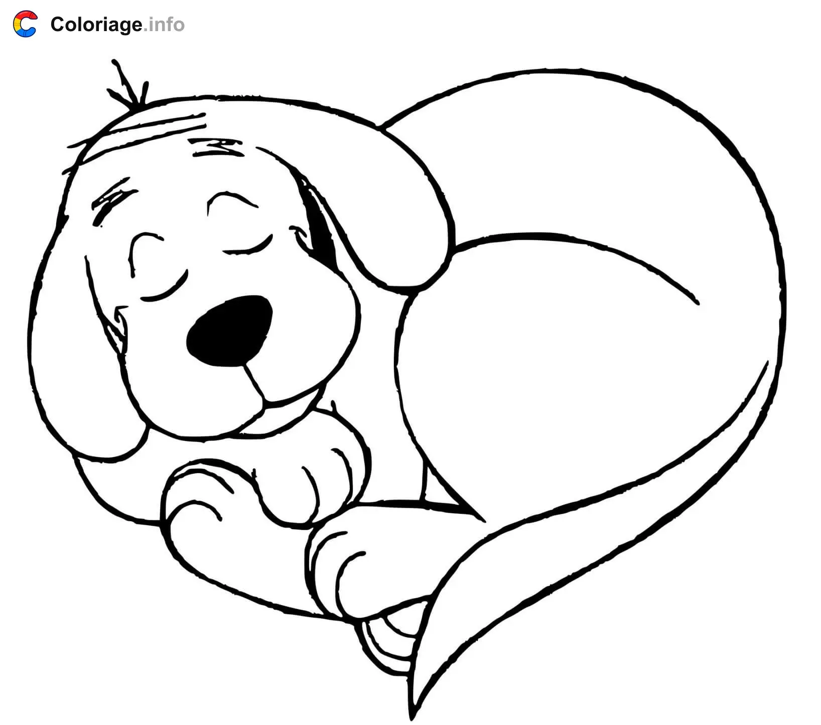 Clifford Takes a Rest coloring page to print
