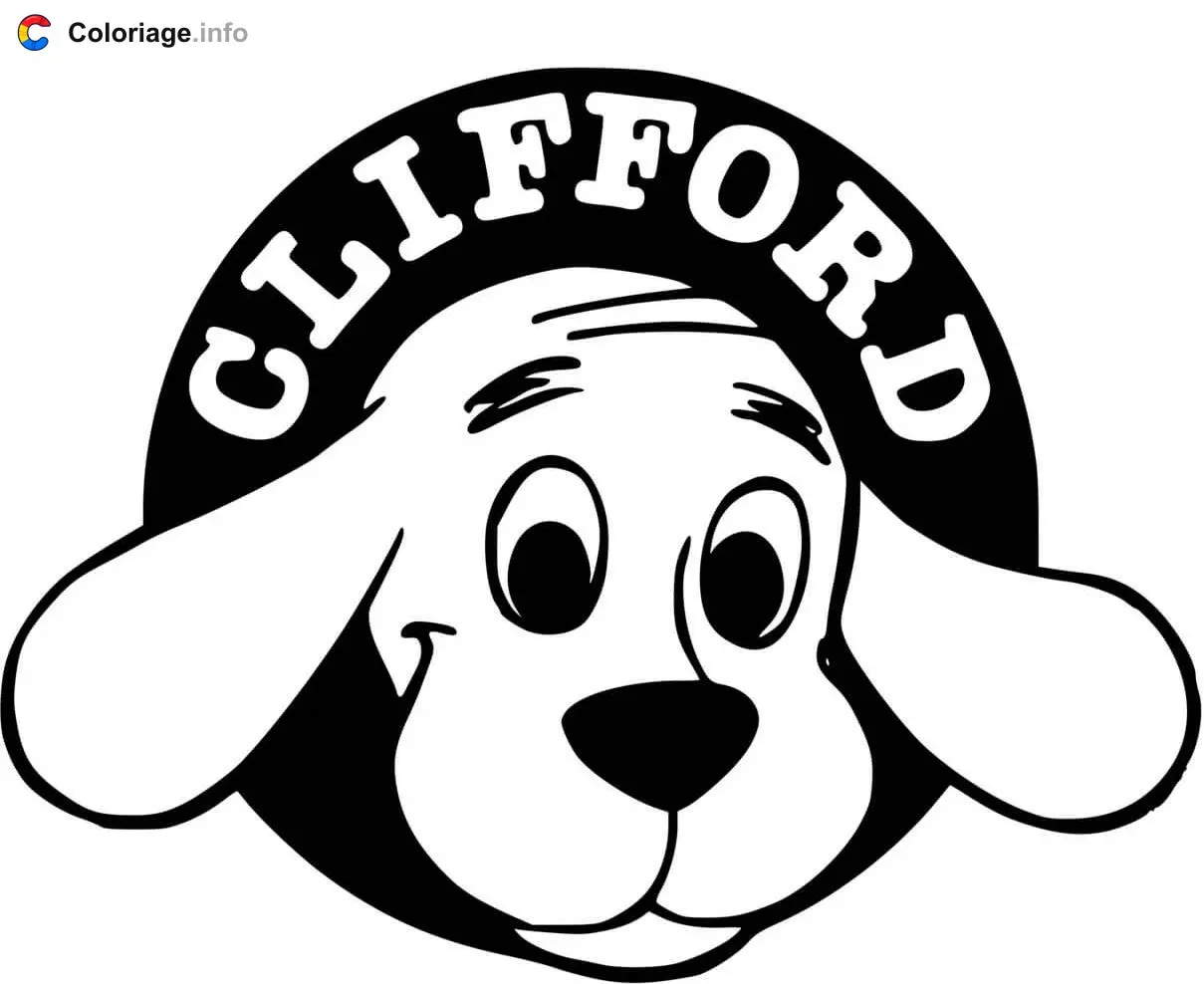Clifford the Big Red Dog coloring page to print
