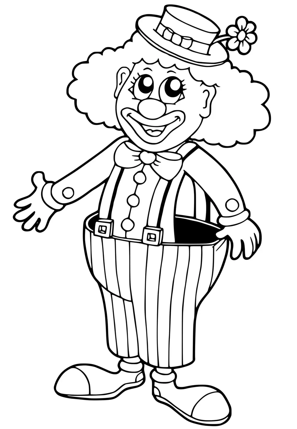 Coloriage Clown Amusant Et Drôle - Clown à imprimer