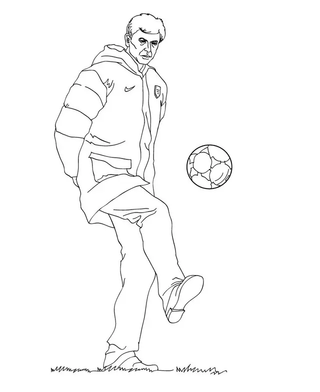 Coloriage Coach Arsene Wenger Entraineur D'Arsenal - Foot à imprimer