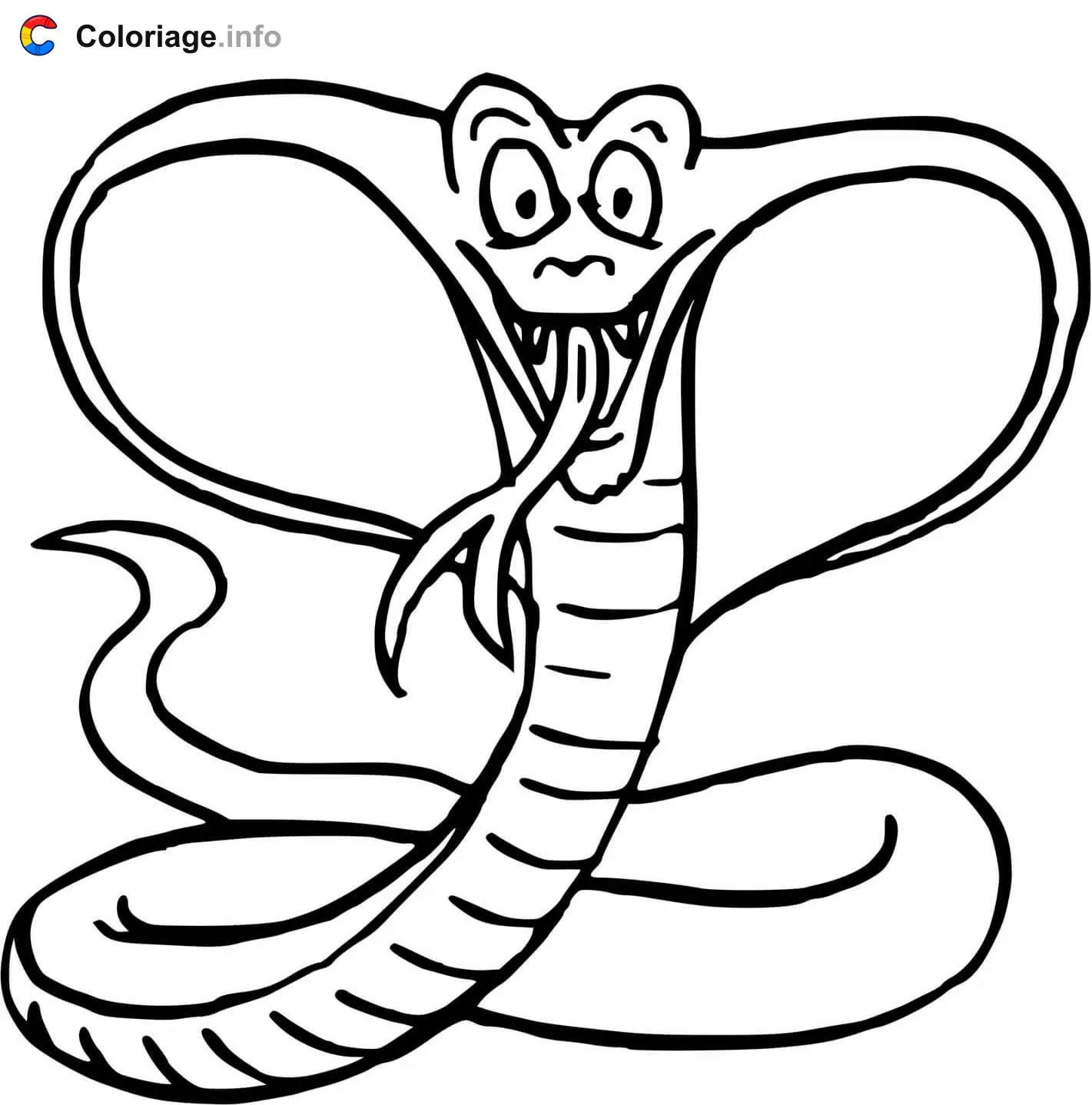 Cobra coloring page to print