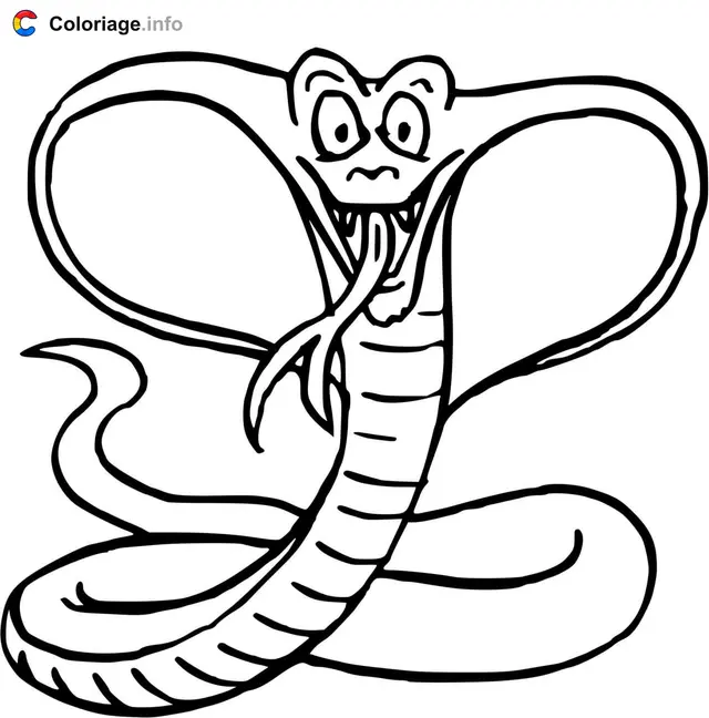Coloriage Cobra - Serpent à imprimer