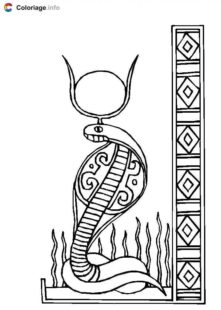 Egyptian Cobra coloring page to print