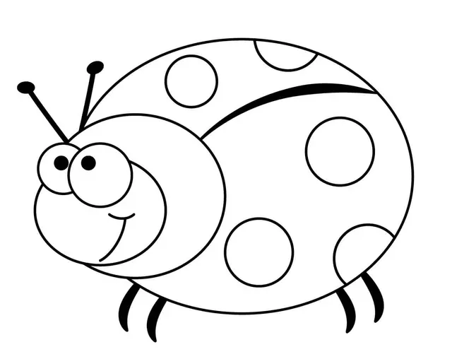 Coloriage Coccinelle Insecte Rouge Et Noir - Coccinelle à imprimer