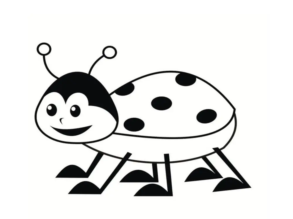 Disegno di Coccinella per bambini della scuola materna da stampare