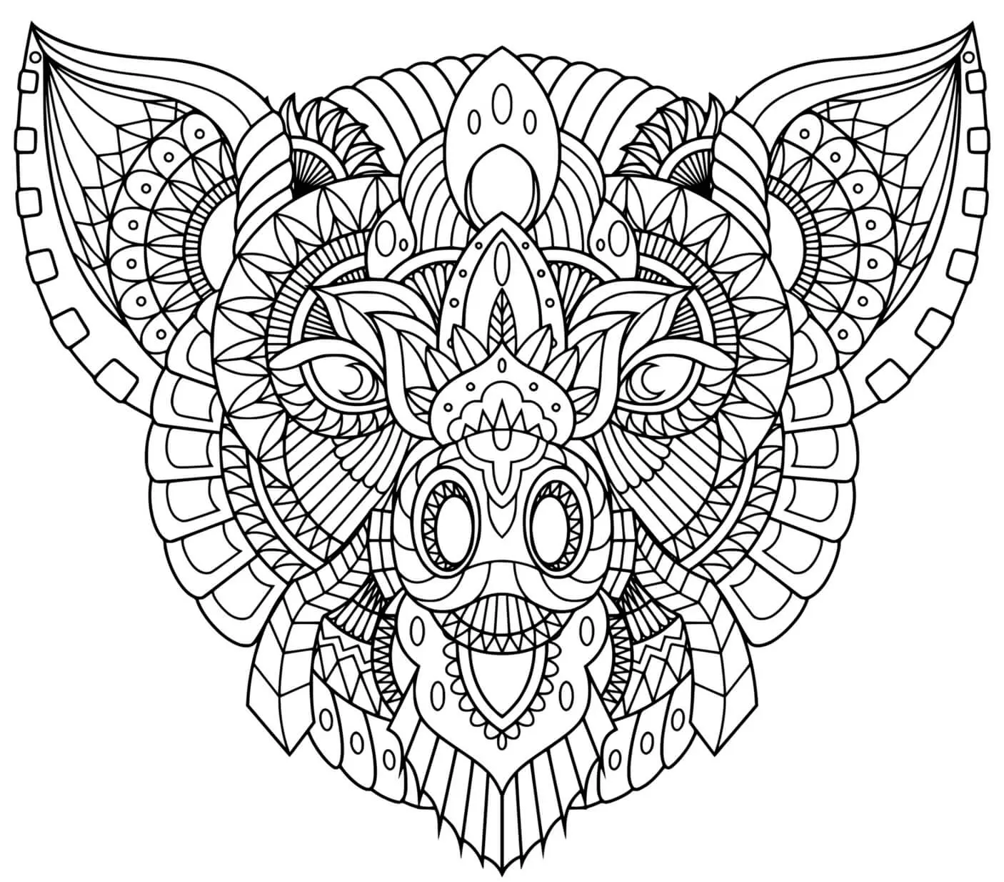 Coloriage Cochon Mandala Zentangle - Cochon à imprimer