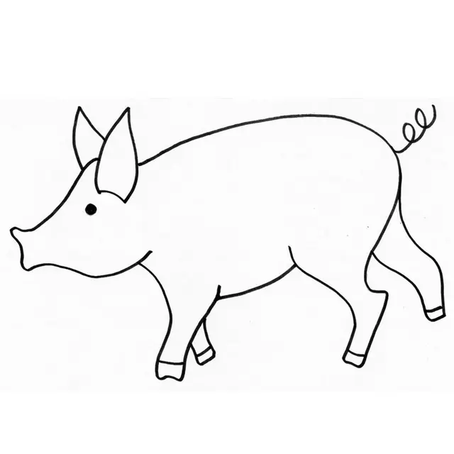 Coloriage Cochon Nain - Cochon à imprimer
