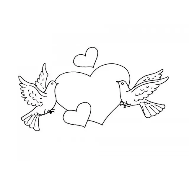 Coloriage Cœur D'Amour - Saint-Valentin à imprimer